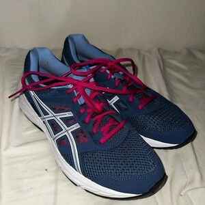 Asics Women's Navy and Magenta Athletic Shoes